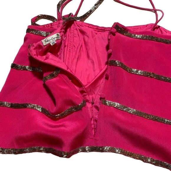 NWOT Foley + Corinna silk beaded top - Picture 8 of 10